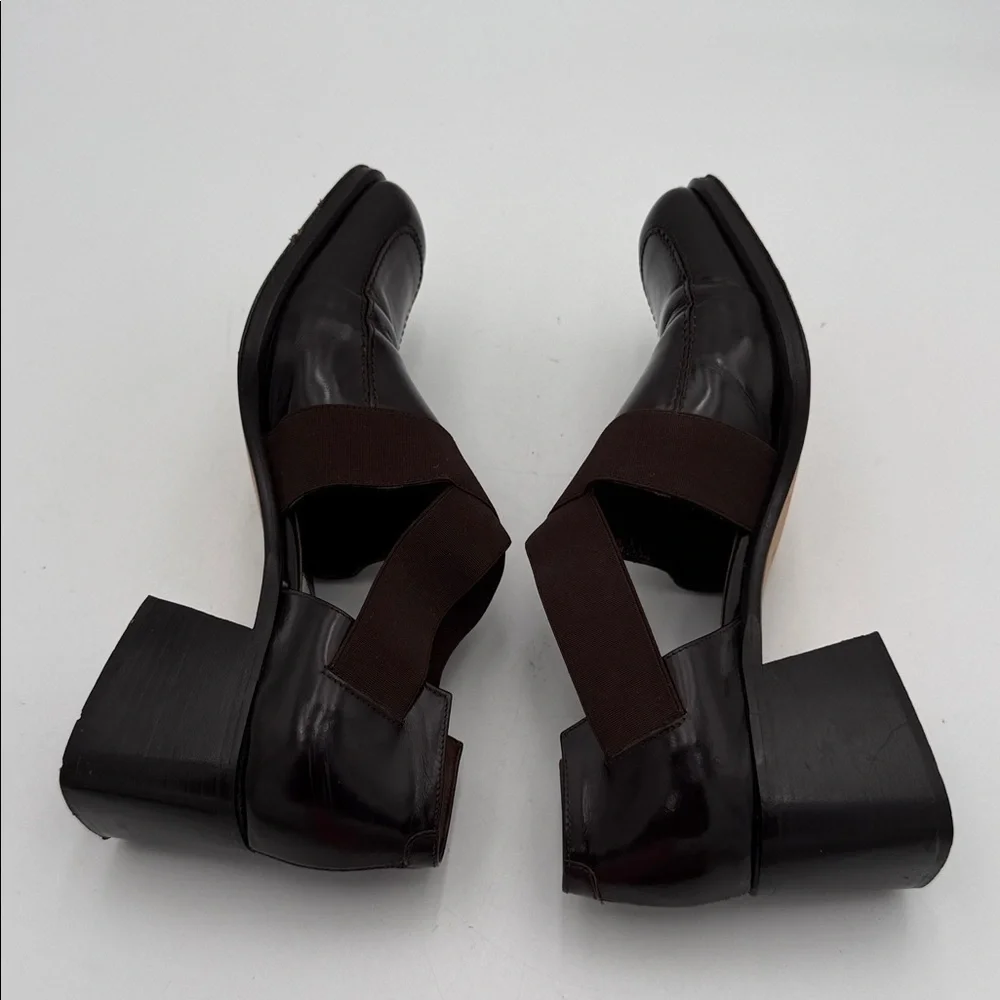 Vintage Via Spiga Brown patent Leather Shoes slip on women 9B Y2K goth 90’s